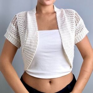 Y2K Cream Short Sleeve Bolero